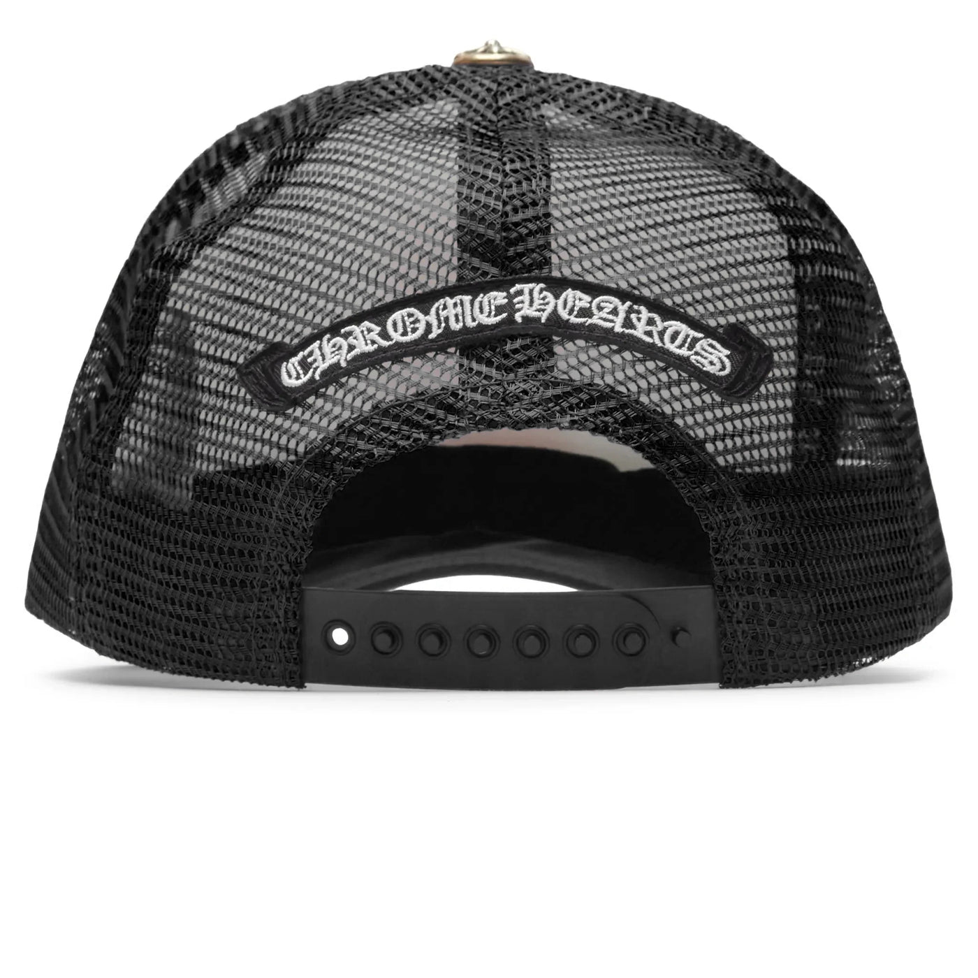Casquette Chrome Hearts Eyechart Noir Blanc Rouge Trucker — vue 3