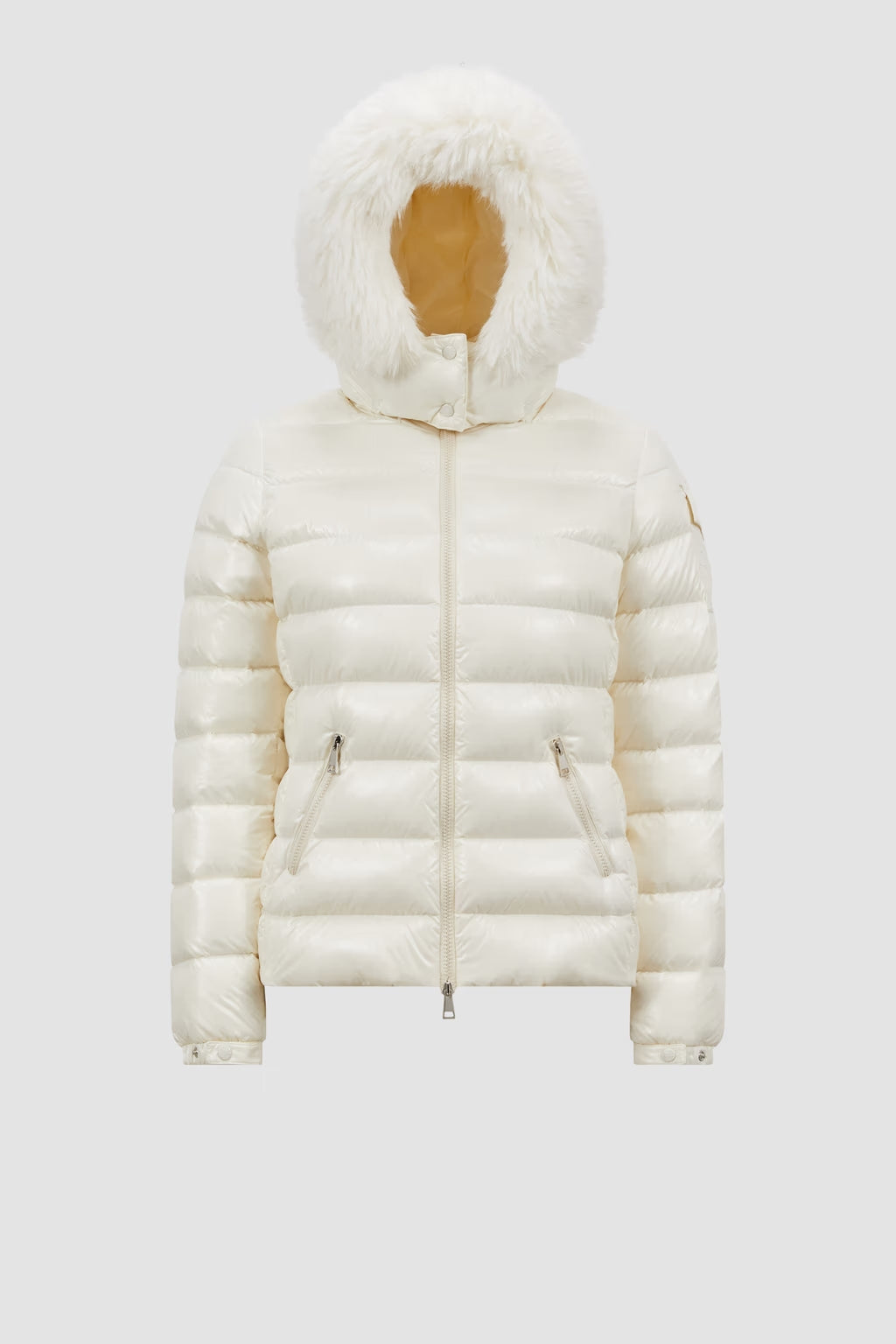 Doudoune Moncler Courte à Capuche Badyf Blanc — vue 2