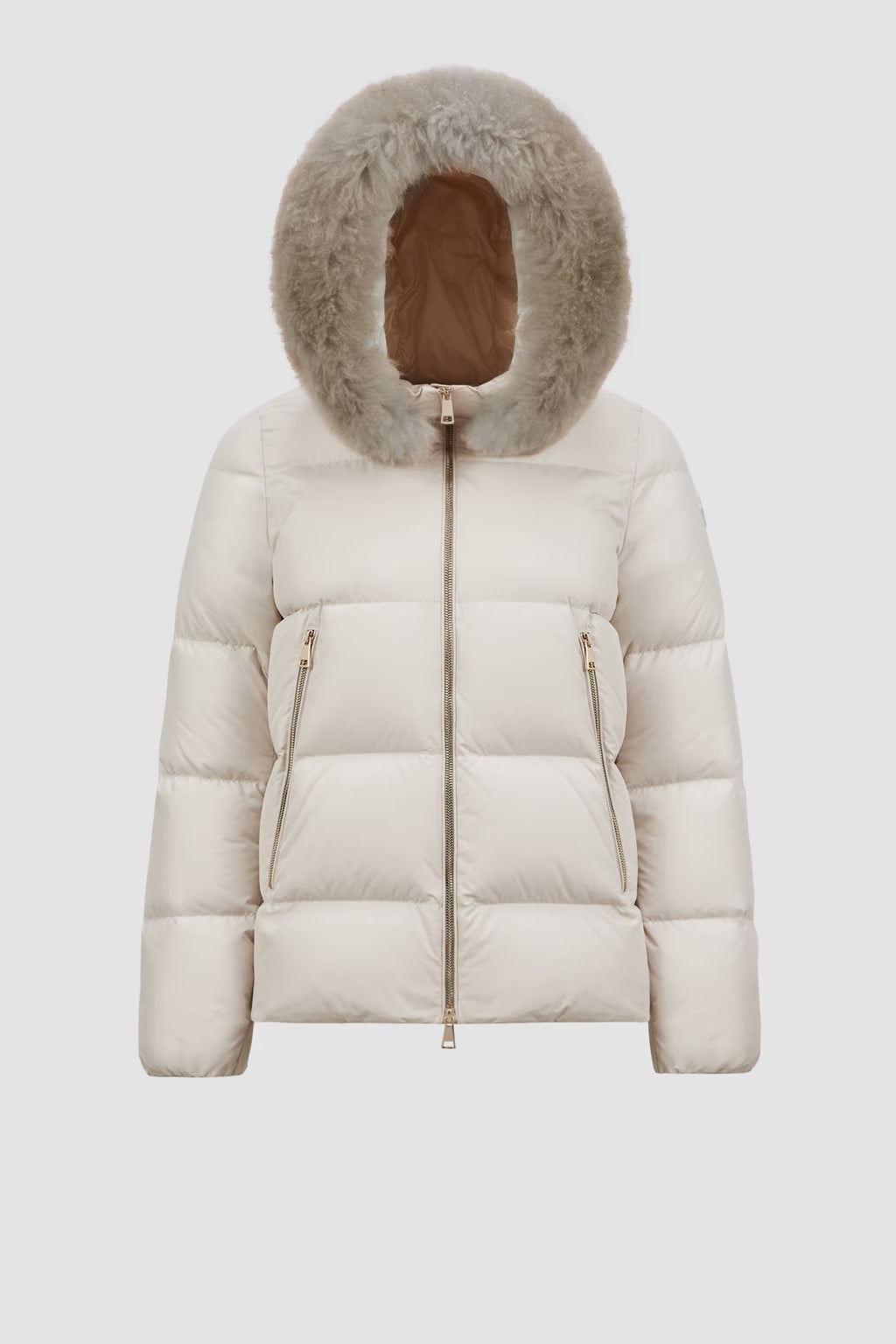Doudoune Moncler Courte A Capuche Laichefur Blanc — vue 2