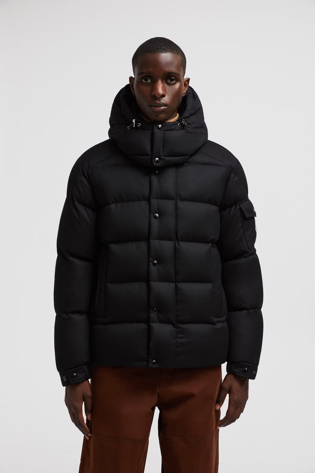 Doudoune Moncler Courte En Flanelle Vezere Noir