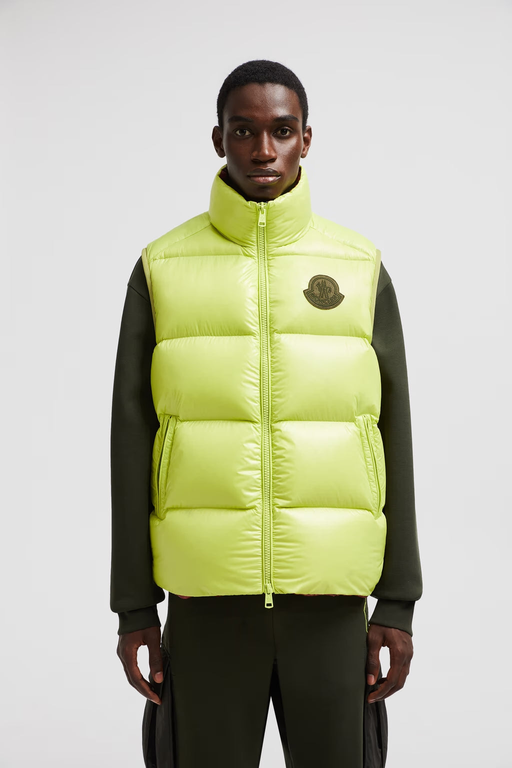 Doudoune Moncler Sans Manche Sumido Vert Citron