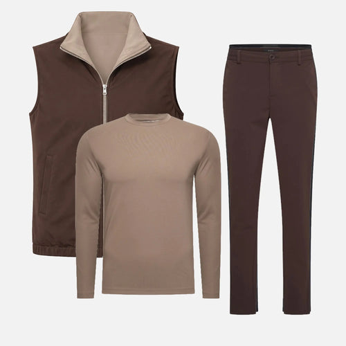 Ensemble Réversible (Manches Longues) — Espresso / Taupe