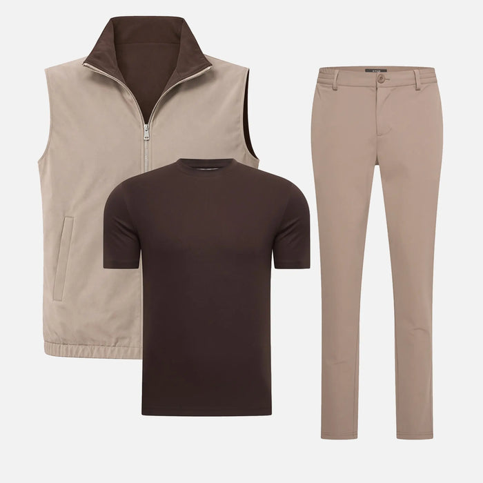 Ensemble Réversible Trio — Taupe / Espresso