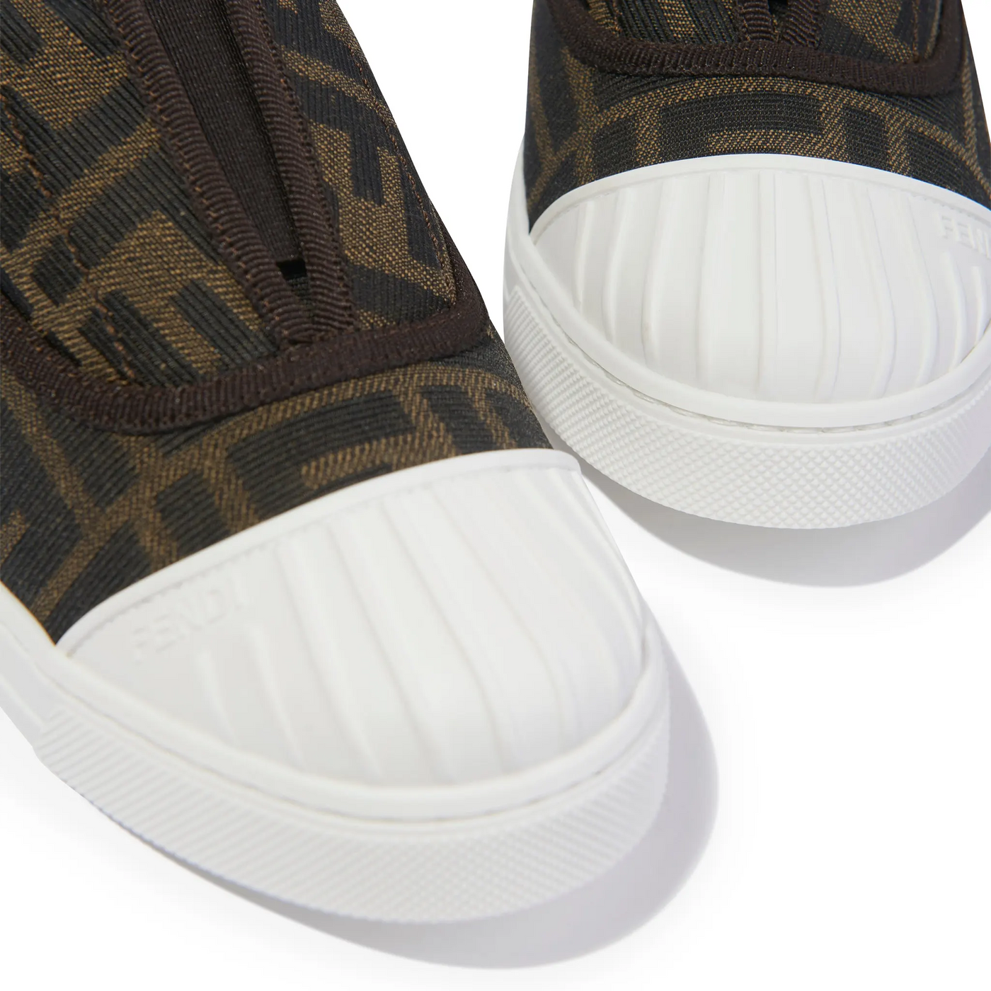 Baskets Fendi FF Logo Marron — vue 4