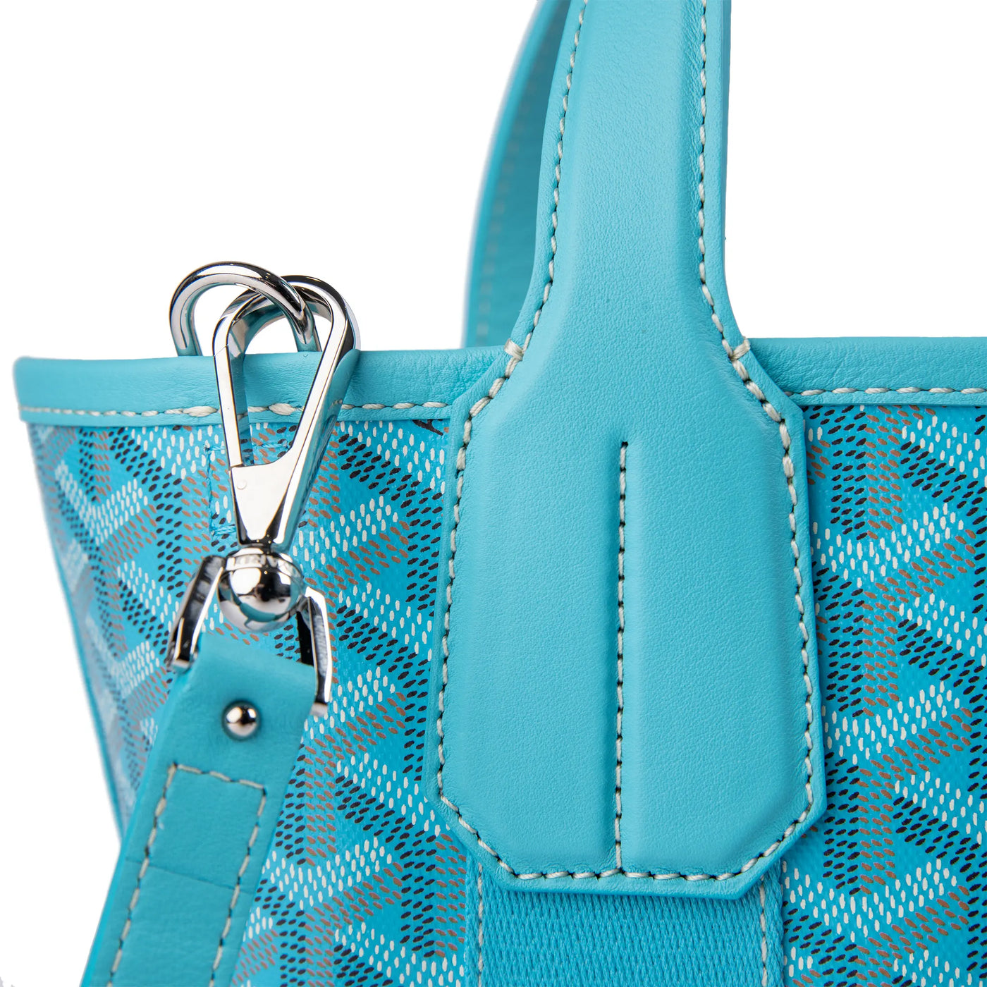Cabas Goyard Belharra Turquoise PM — vue 3