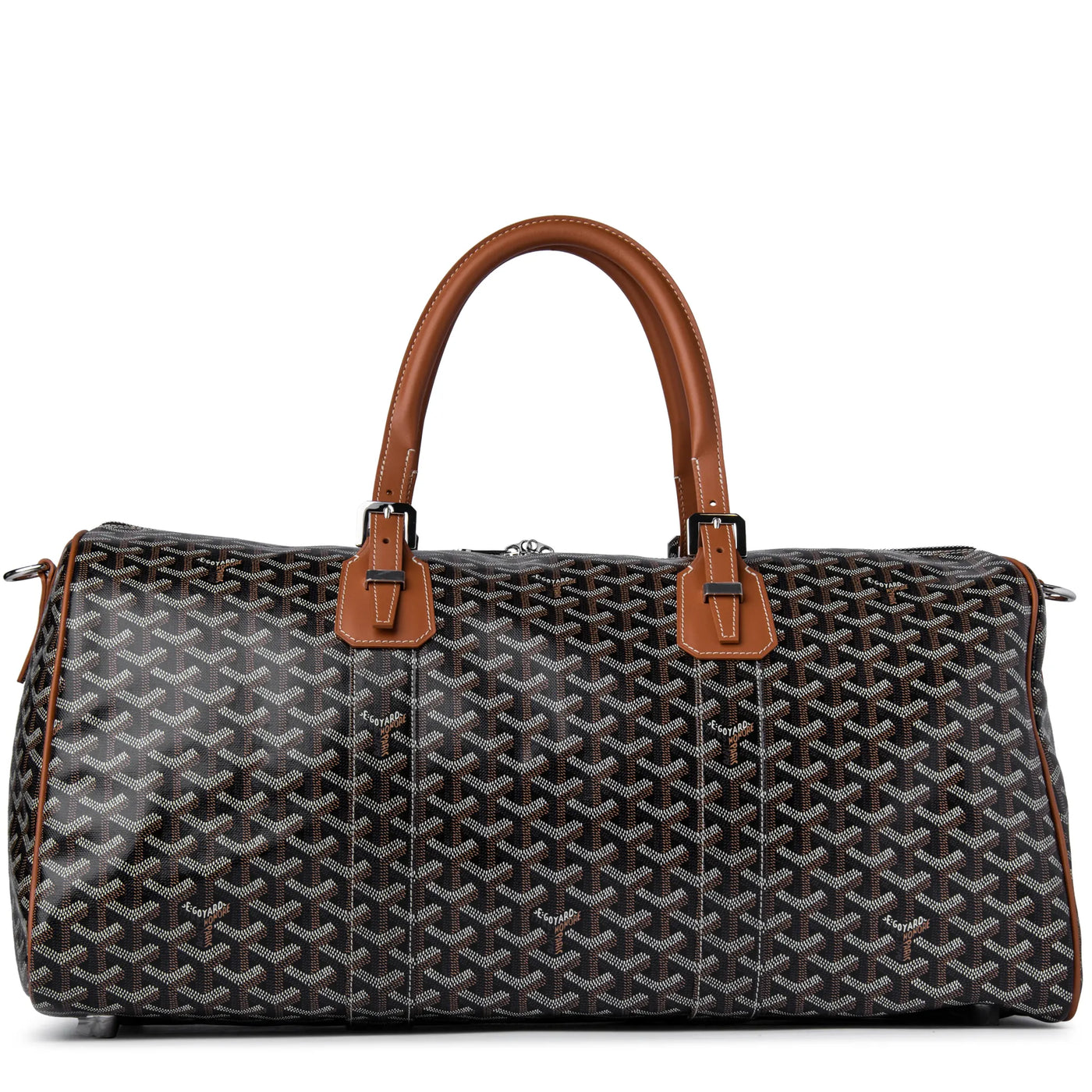 Sac Goyard Boston 50 Noir Tan With Strap — vue 2