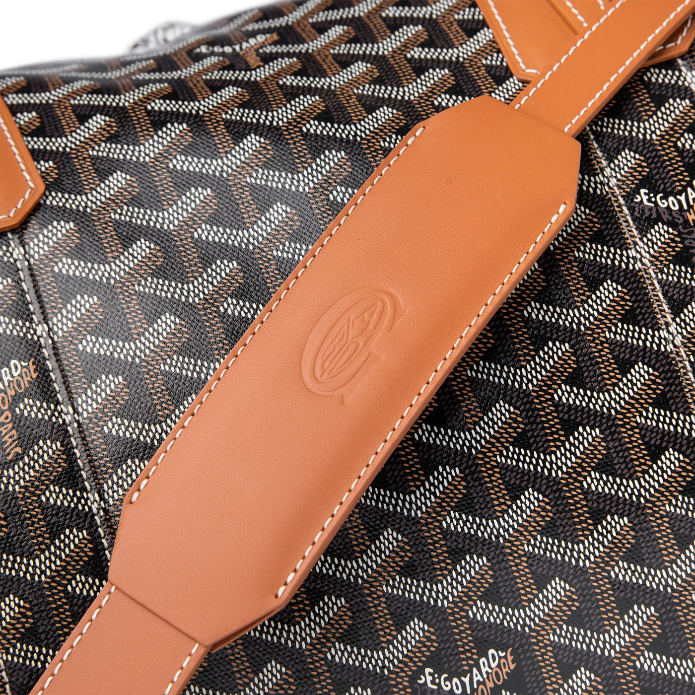 Sac Goyard Boston 50 Noir Tan With Strap — vue 8