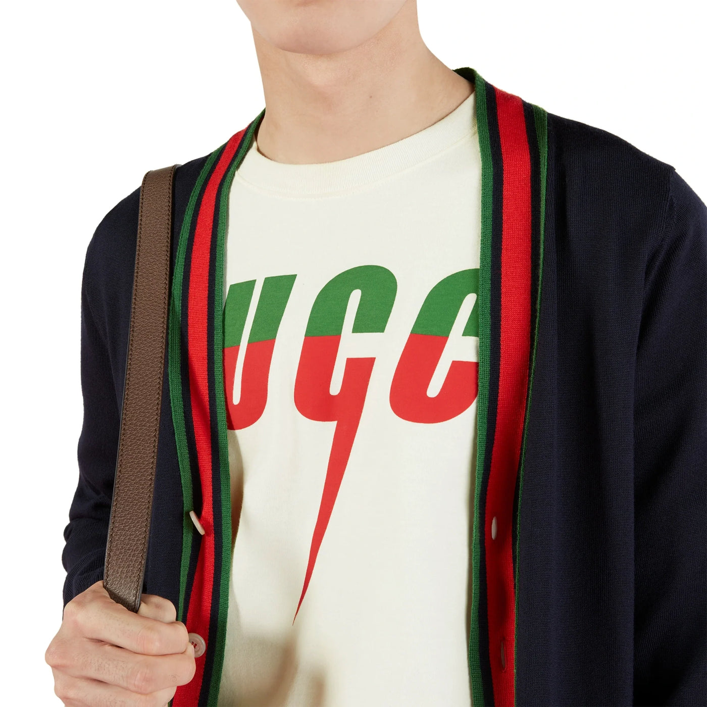 T-Shirt Gucci Blade Print Blanc T Shirt — vue 4