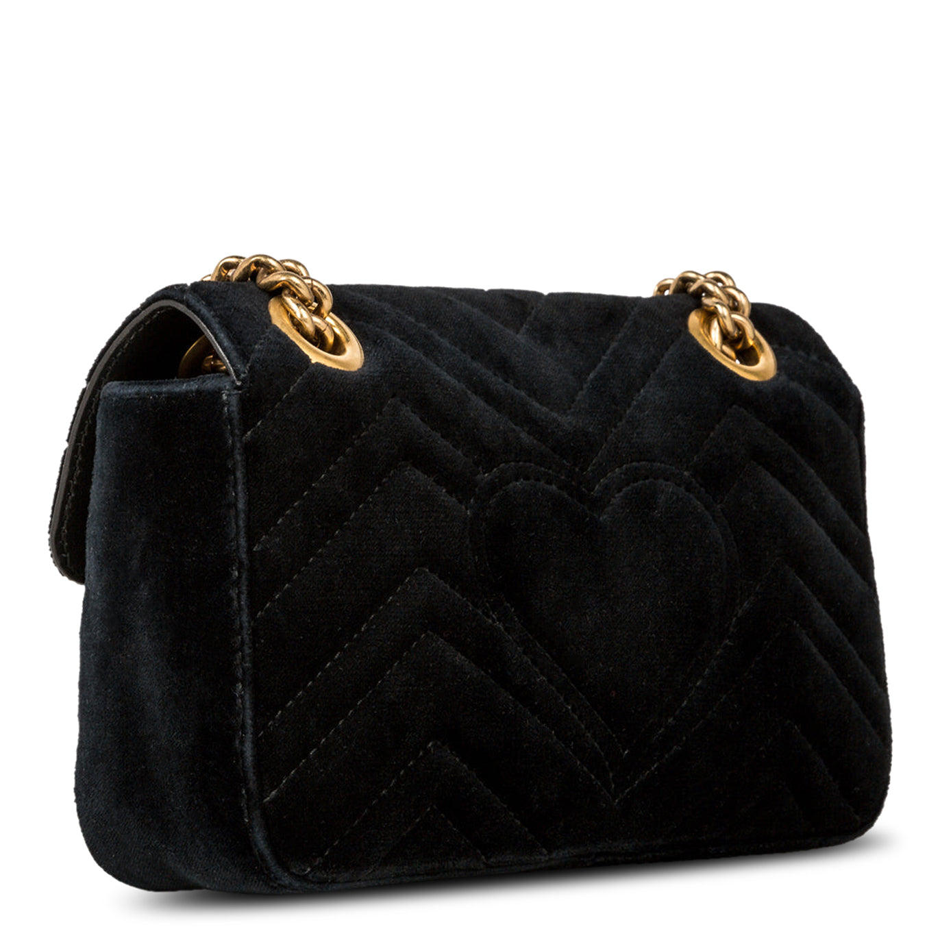 Sac à bandoulière Gucci GG Marmont Velvet Noir Small Shoulder — vue 3