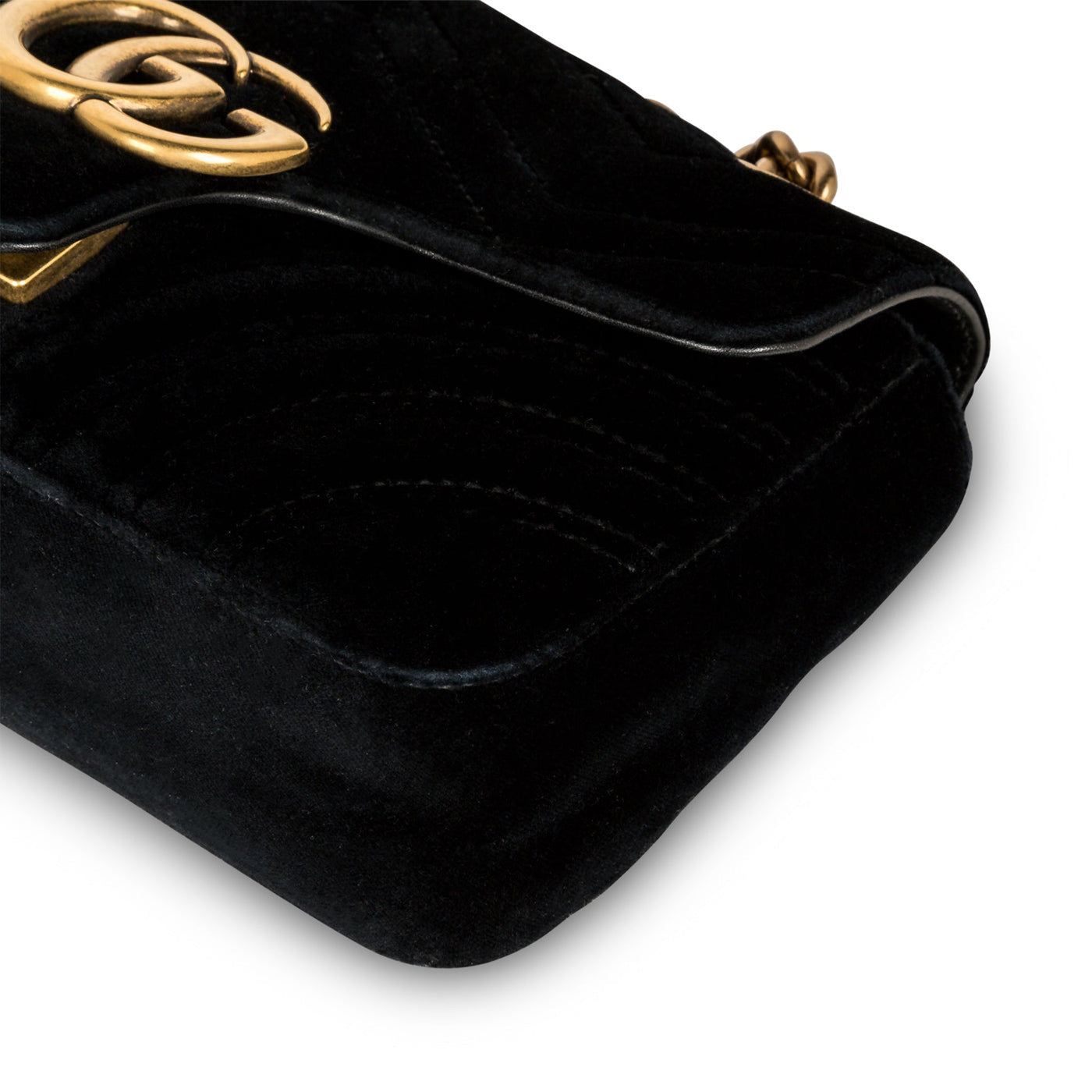 Sac à bandoulière Gucci GG Marmont Velvet Noir Small Shoulder — vue 5
