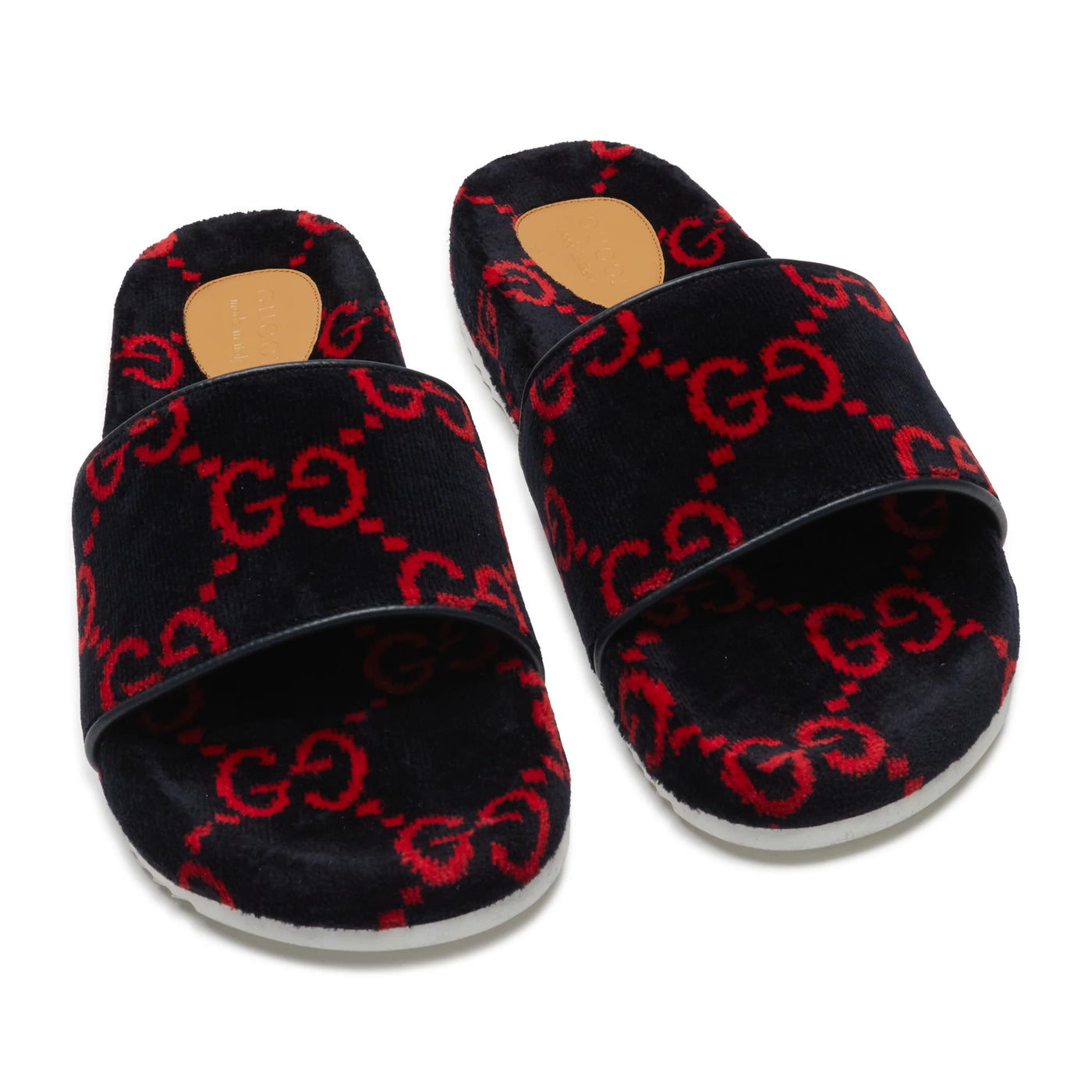Claquettes Gucci GG Rouge Velvet Flat — vue 4