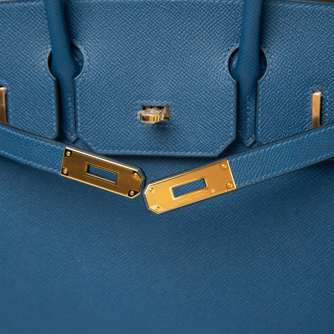 Sac à main Hermès Sellier Birkin 30 Deep Bleu Epsom Leather Or Hardware — vue 15