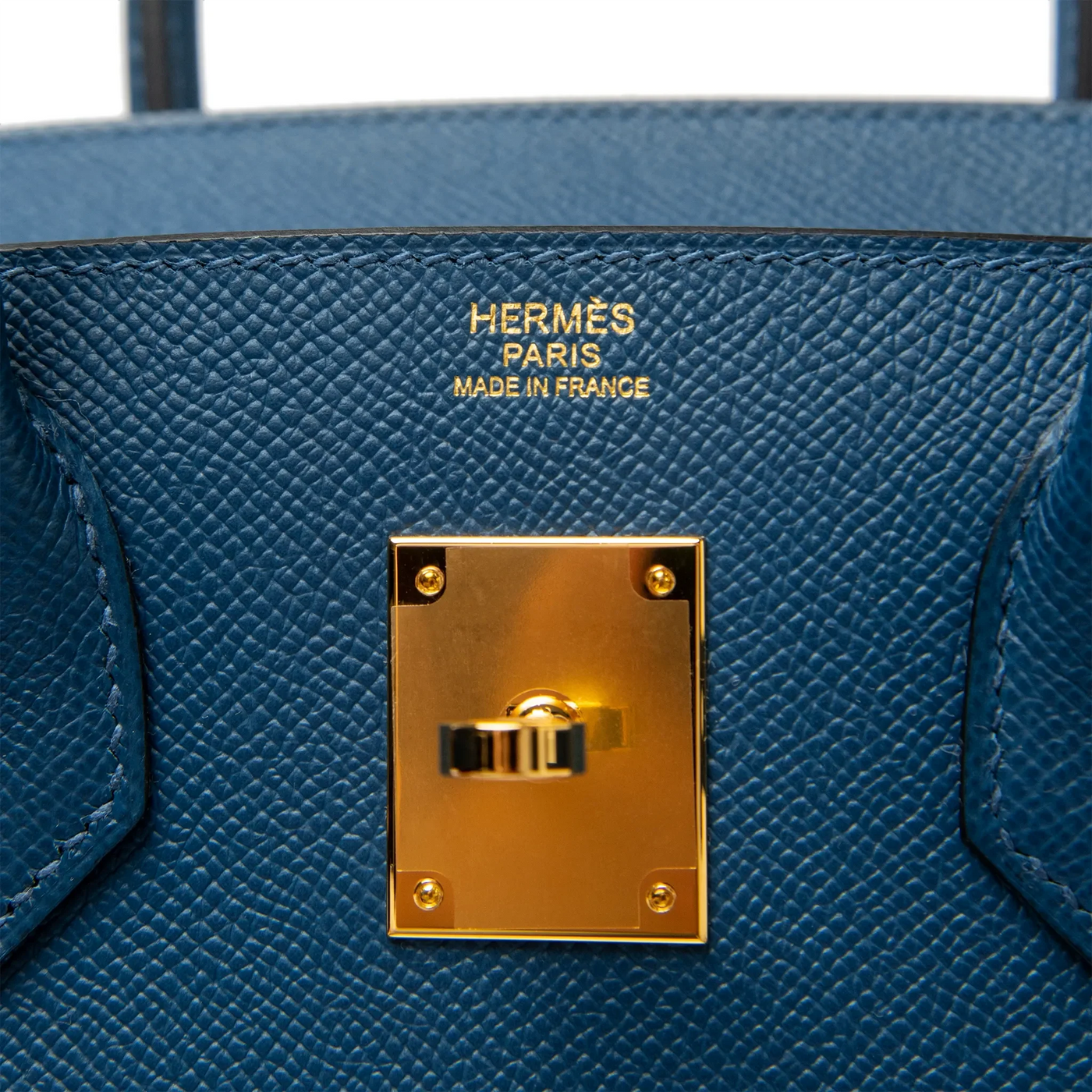 Sac à main Hermès Sellier Birkin 30 Deep Bleu Epsom Leather Or Hardware — vue 13