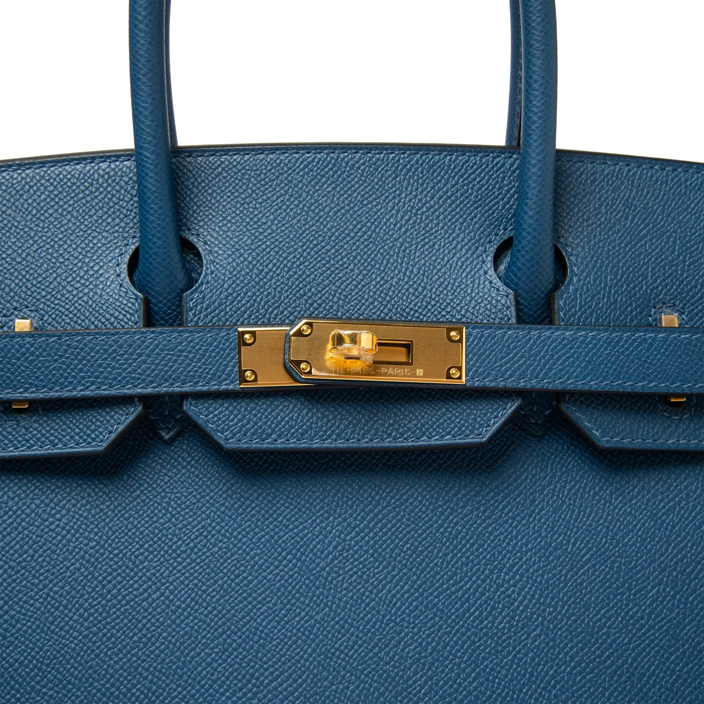Sac à main Hermès Sellier Birkin 30 Deep Bleu Epsom Leather Or Hardware — vue 10
