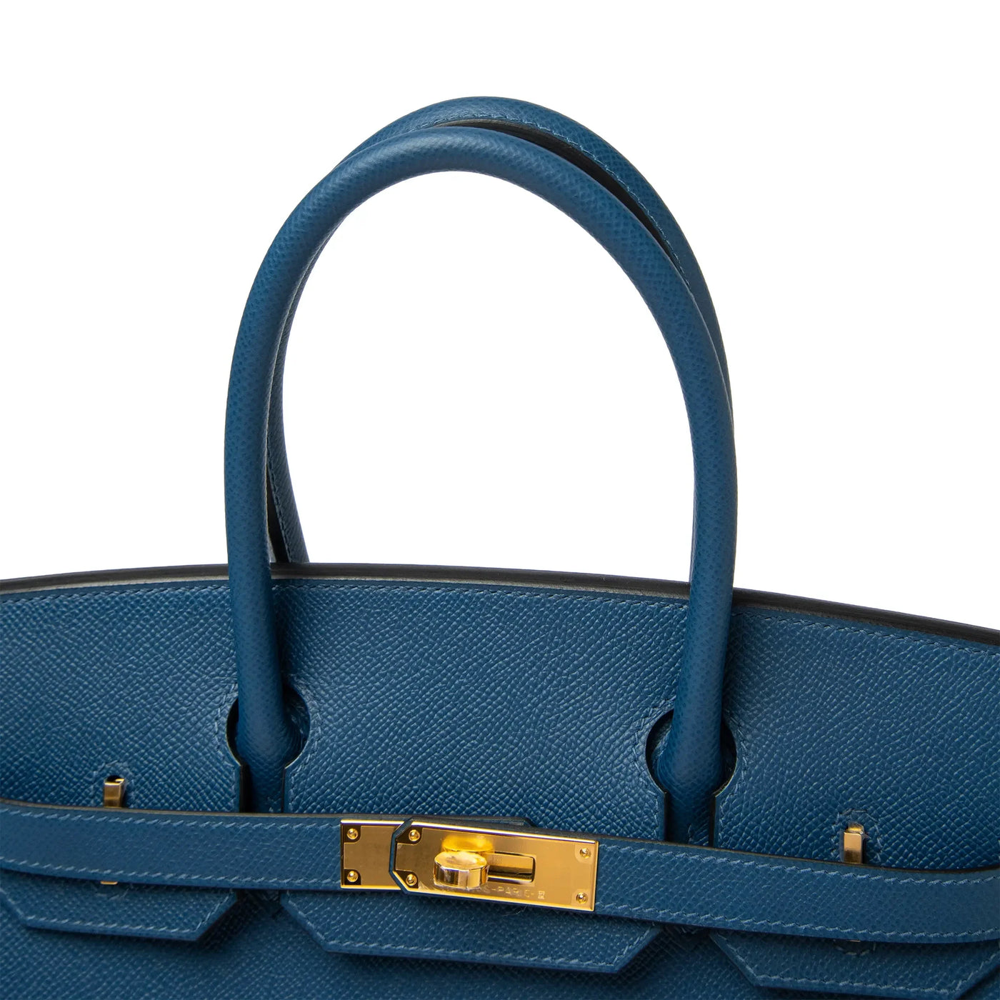 Sac à main Hermès Sellier Birkin 30 Deep Bleu Epsom Leather Or Hardware — vue 16