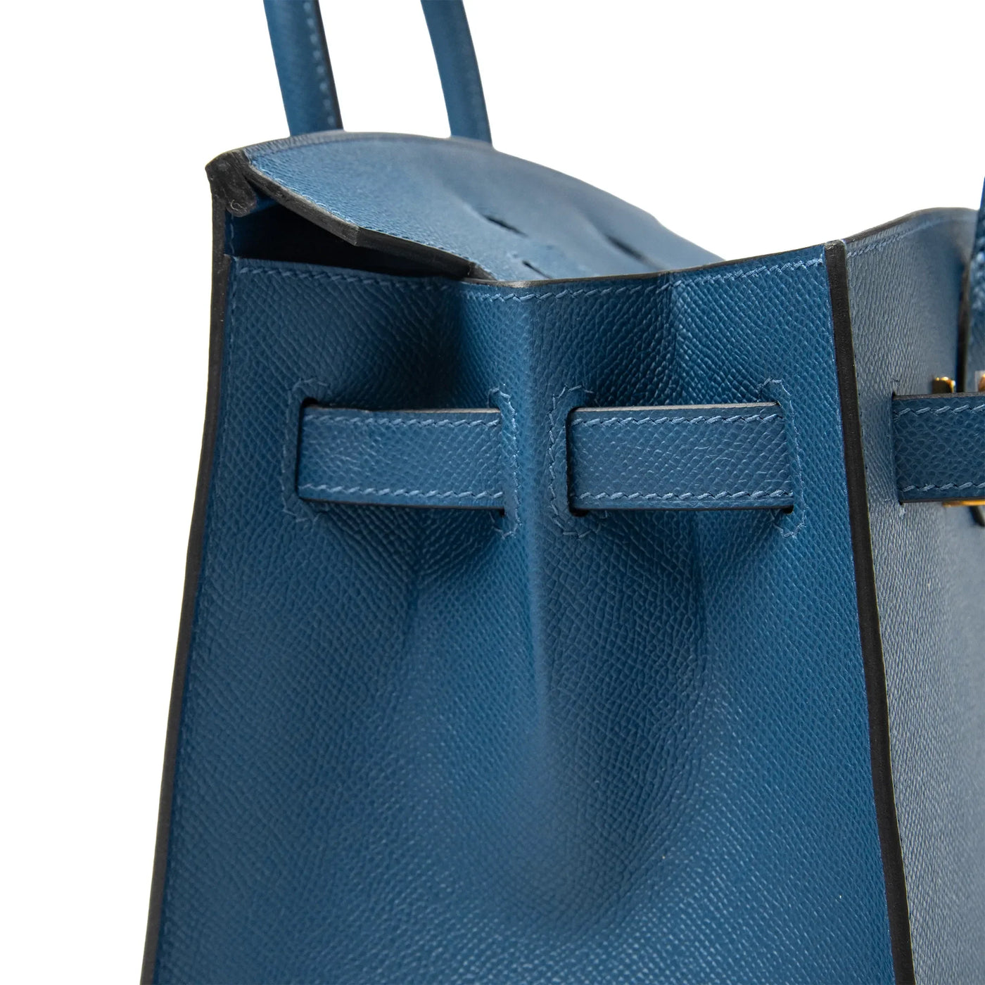 Sac à main Hermès Sellier Birkin 30 Deep Bleu Epsom Leather Or Hardware — vue 9