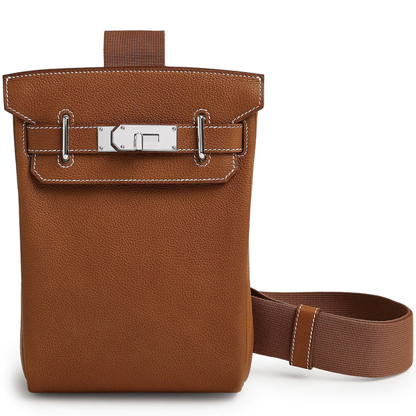 Sac à dos Hermès Hac A Dos PM Barenia Faubourg Fauve Palladium Hardware