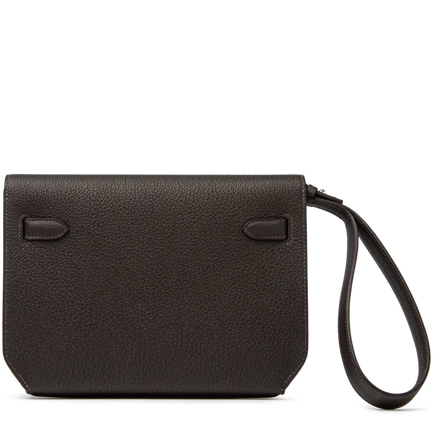 Pochette Hermès Kelly Depeches 25 Negonda Calfskin Bai Brun Palladium Hardware — vue 2