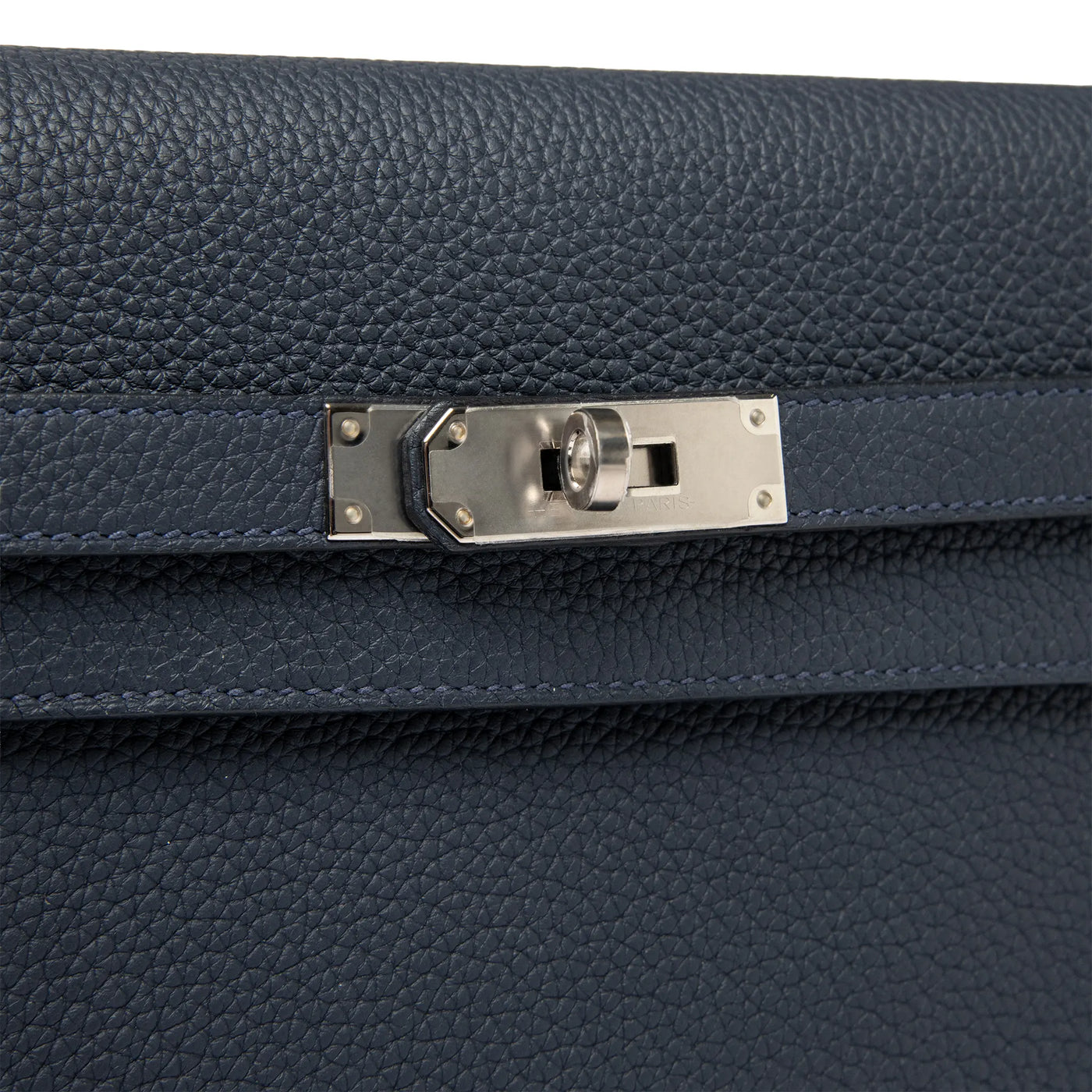 Pochette Hermès Kelly Depeches 25 Togo Calfskin Bleu Nuit Palladium Hardware — vue 3