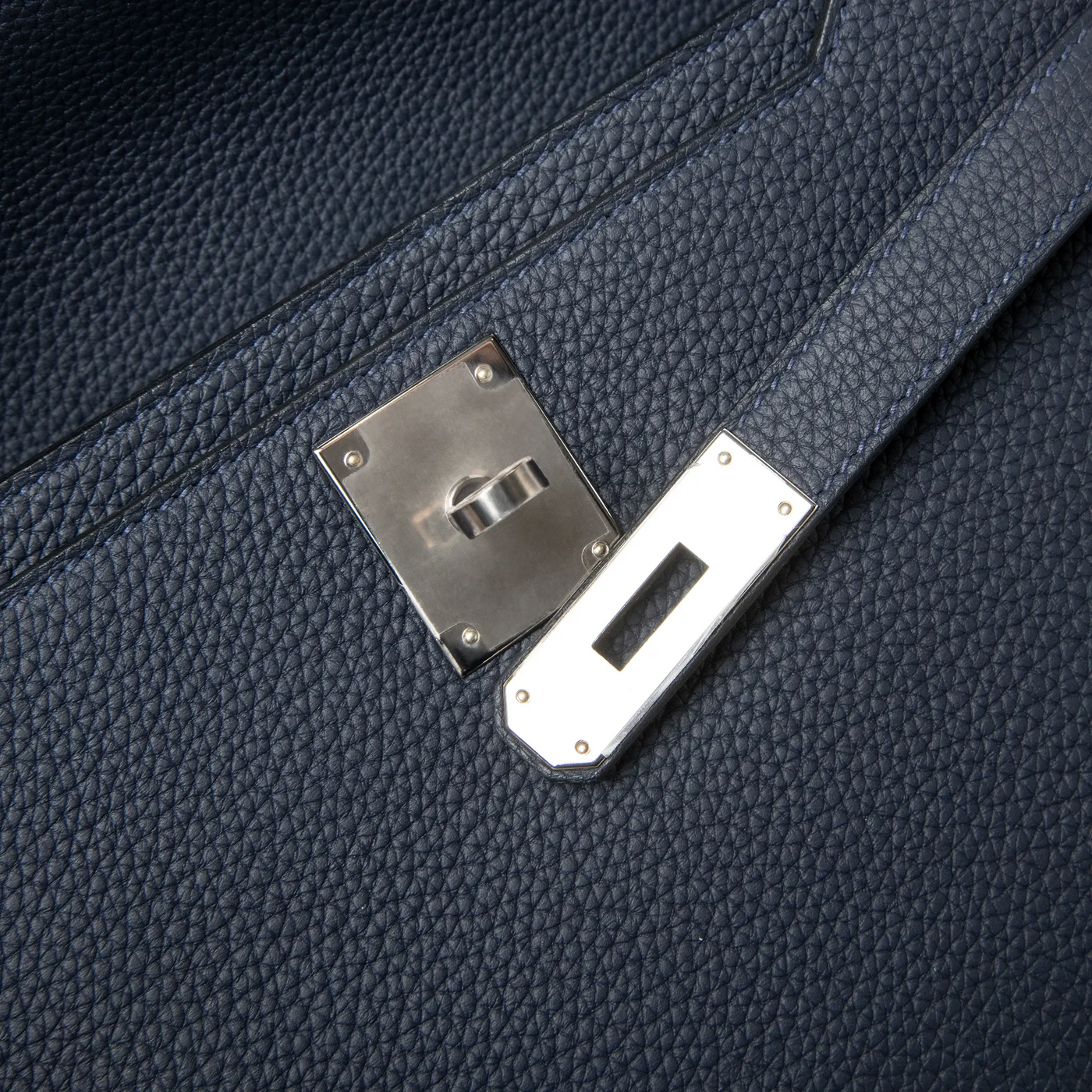 Pochette Hermès Kelly Depeches 25 Togo Calfskin Bleu Nuit Palladium Hardware — vue 6