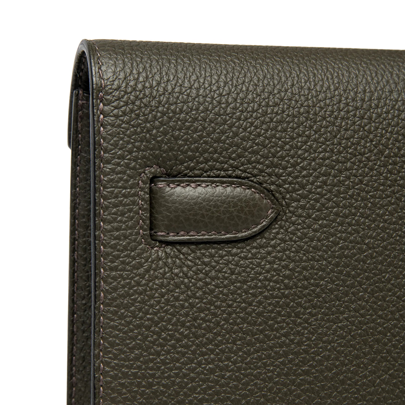 Pochette Hermès Kelly Depeches 25 Togo Calfskin Vert de Gris Palladium Hardware — vue 4