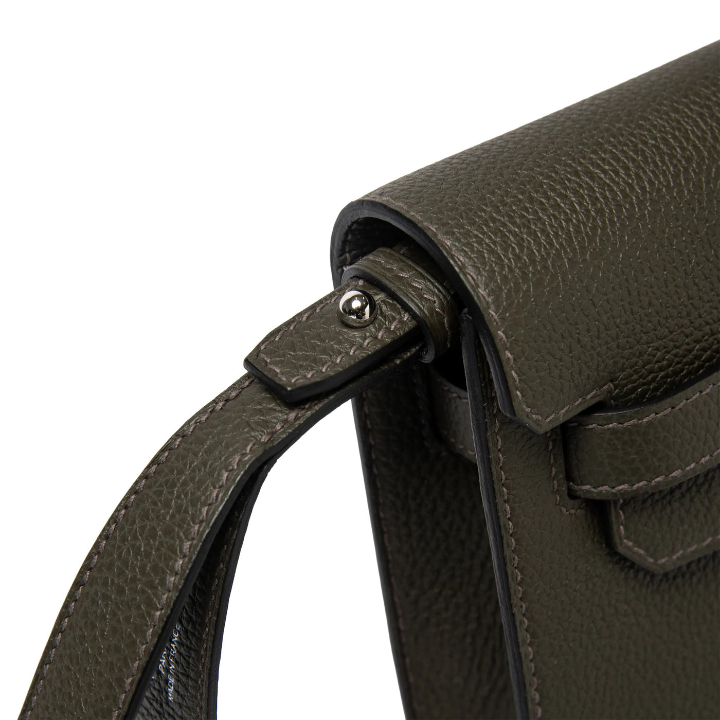 Pochette Hermès Kelly Depeches 25 Togo Calfskin Vert de Gris Palladium Hardware — vue 10