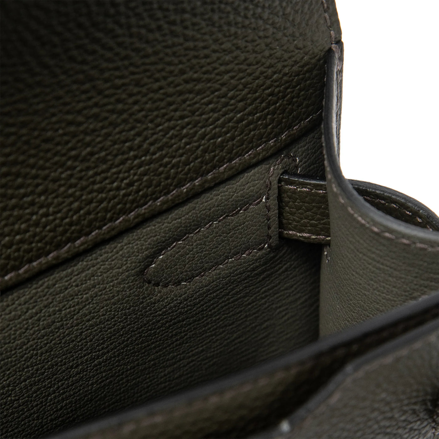Pochette Hermès Kelly Depeches 25 Togo Calfskin Vert de Gris Palladium Hardware — vue 8