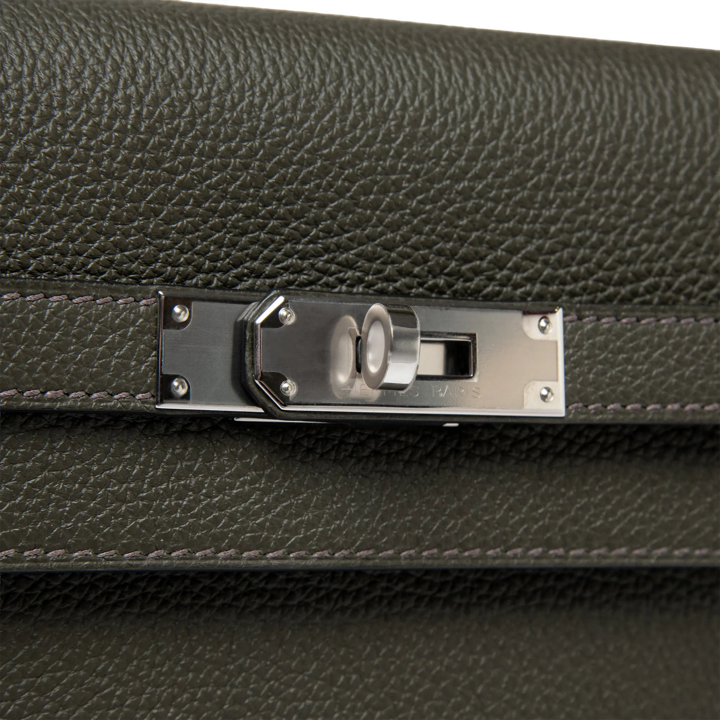 Pochette Hermès Kelly Depeches 25 Togo Calfskin Vert de Gris Palladium Hardware — vue 3