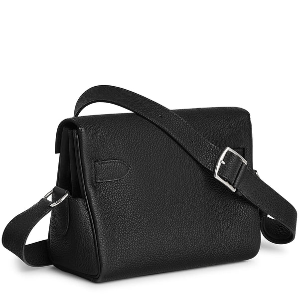 Sac à bandoulière Hermès Kelly Togo Calfskin Palladium Hardware Noir Messenger — alt