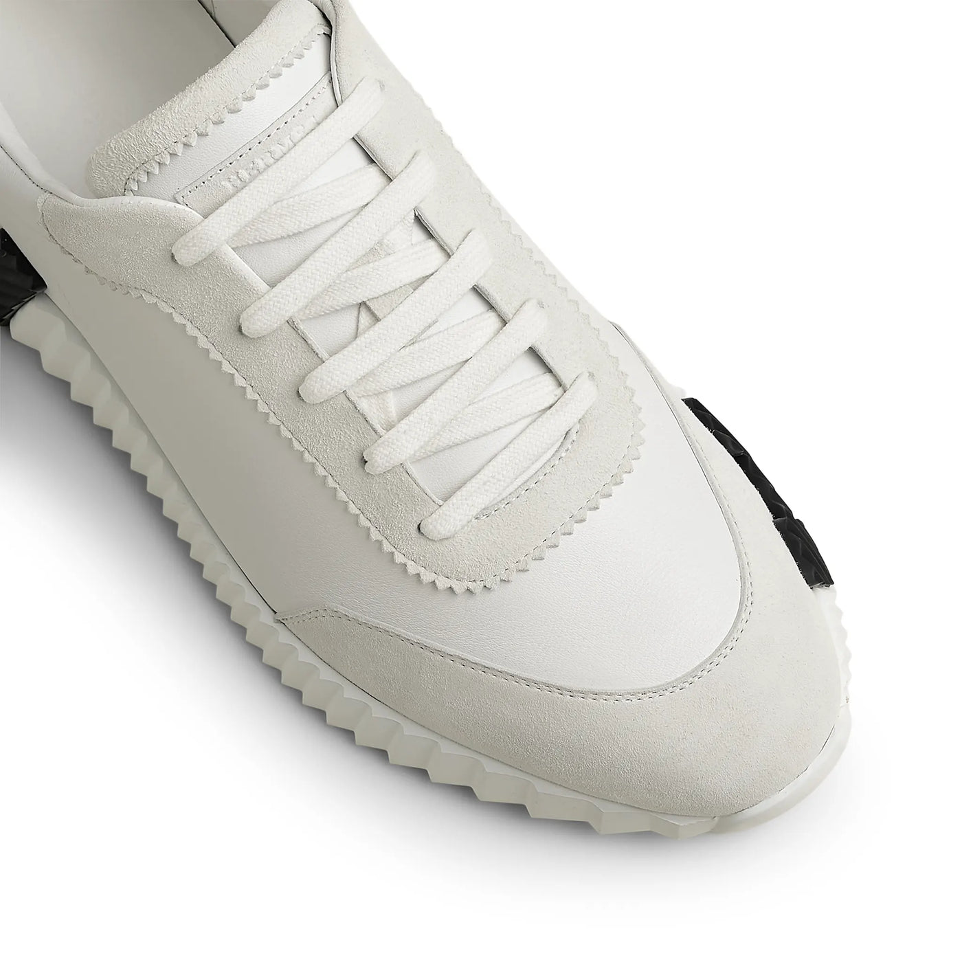 Baskets Hermès Bouncing Calf Blanc Noir — vue 5