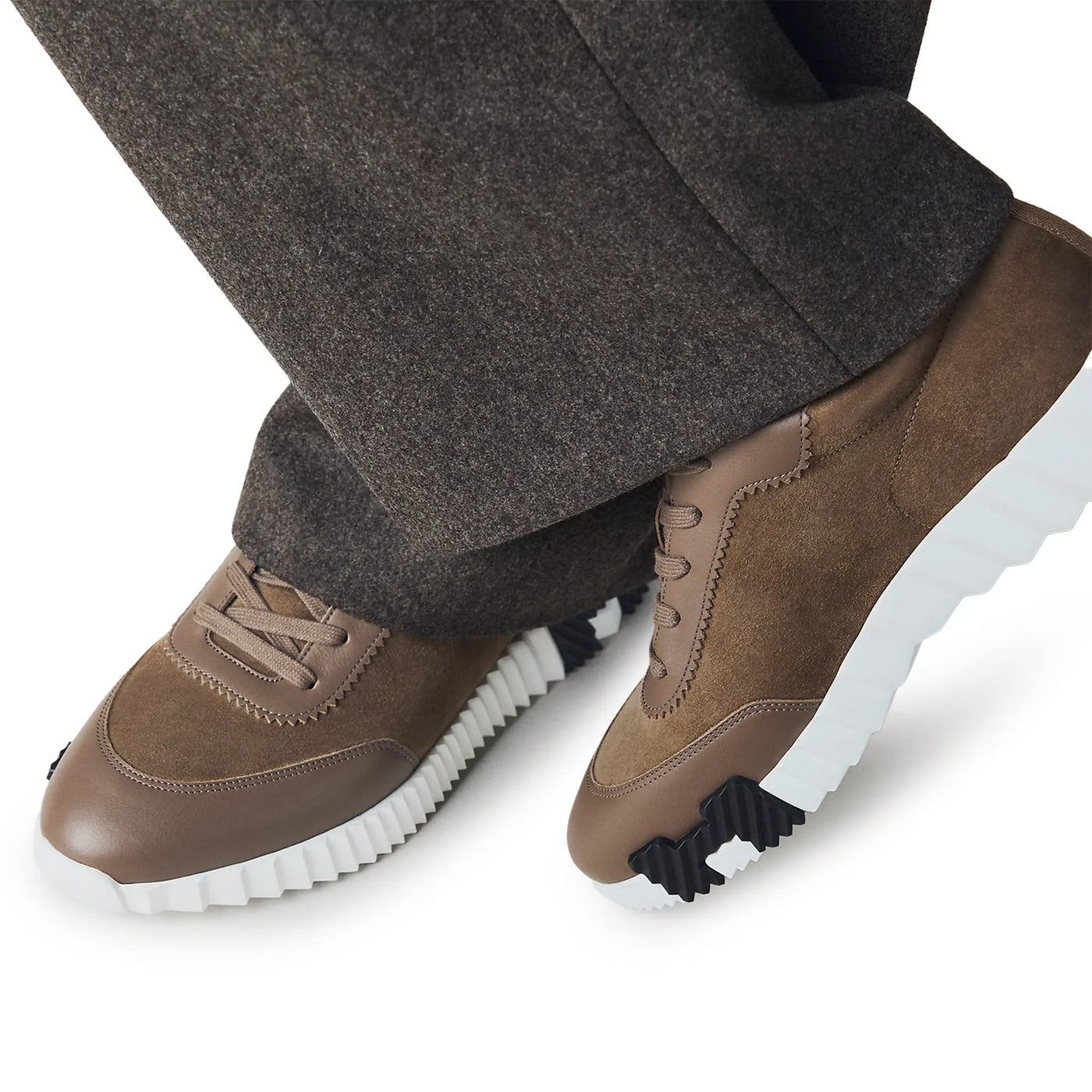 Baskets Hermès Bouncing Calf Étoupe — vue 6