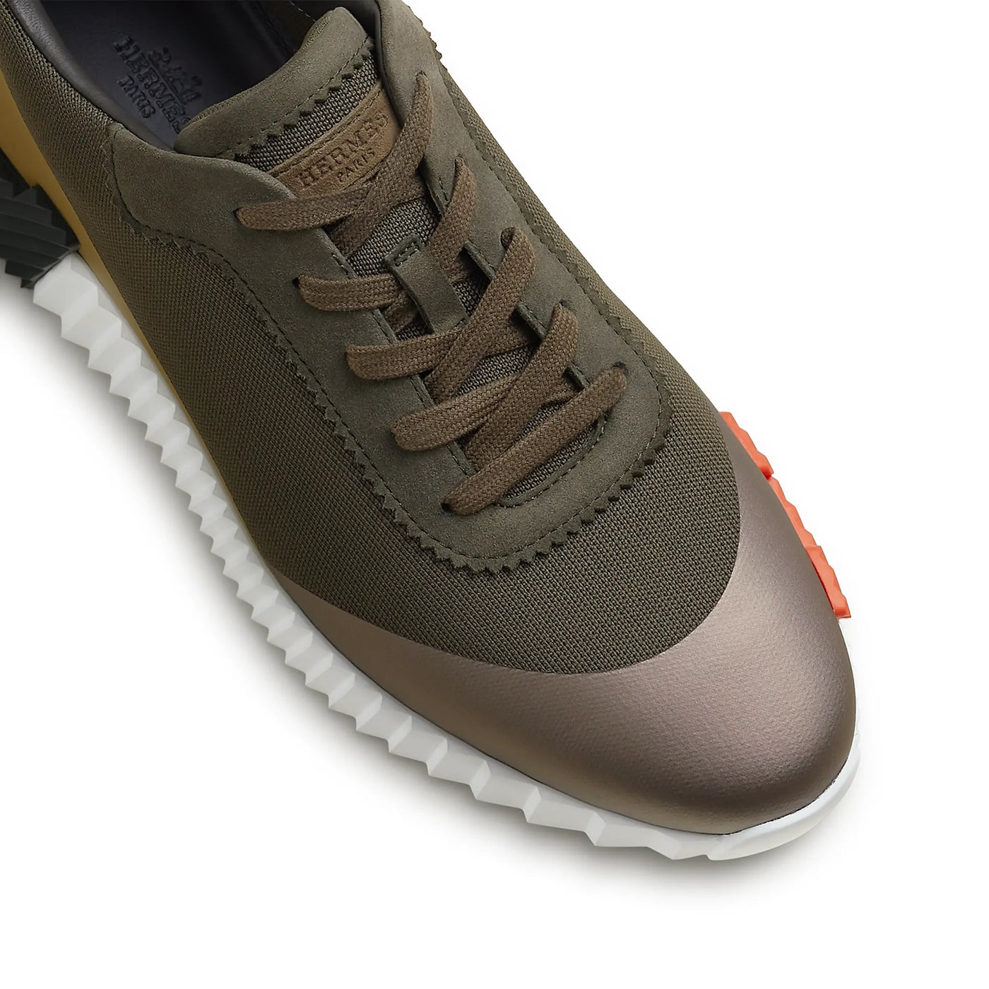 Baskets Hermès Bouncing Calf Multicolour Forest Vert — vue 3