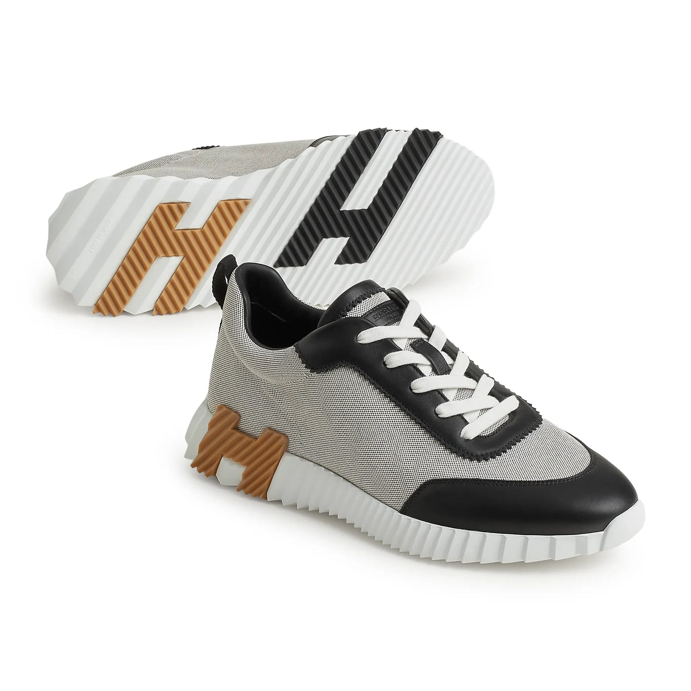 Baskets Hermès Bouncing Calf Prunoir Noir — vue 3