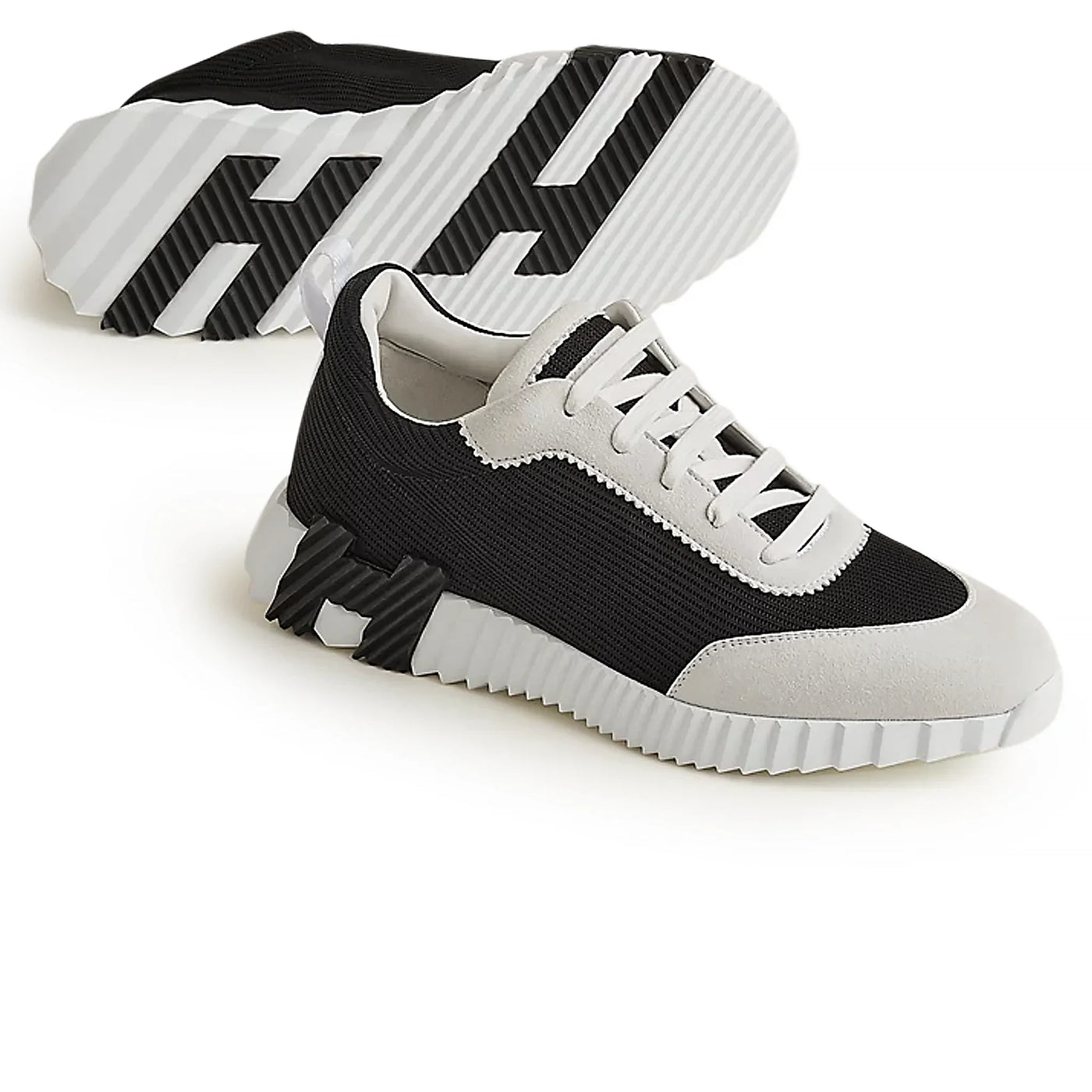 Baskets Hermès Bouncing Blanc Noir — vue 4