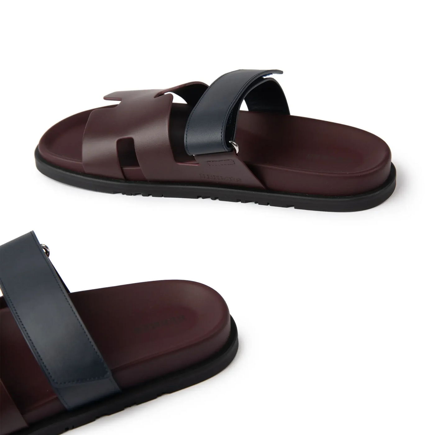 Sandales Hermès Chypre Calfskin Burgundy — vue 5