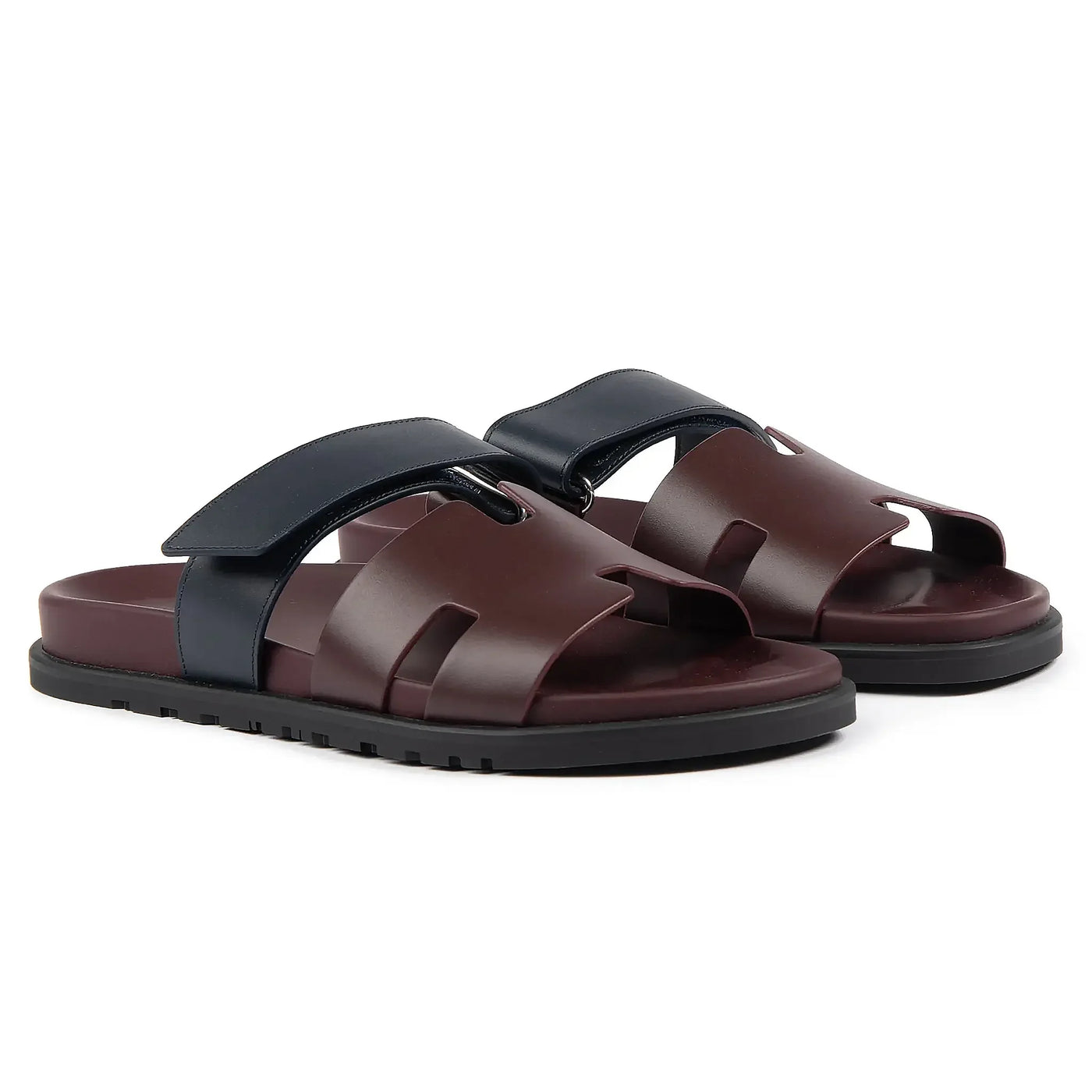 Sandales Hermès Chypre Calfskin Burgundy — vue 2