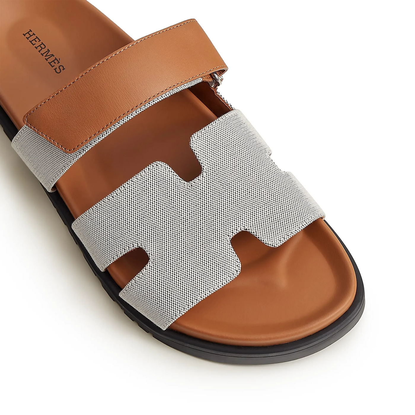 Sandales Hermès Chypre Plum Natural — vue 4