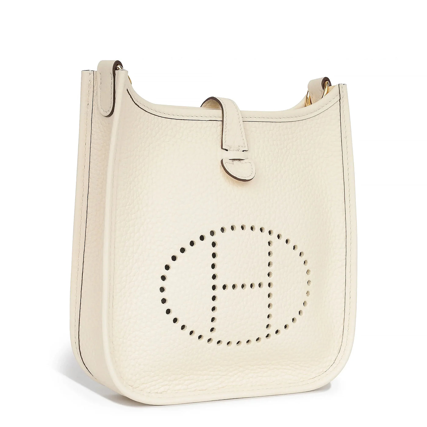 Sac à bandoulière Hermès Evelyne Mini 16 Nata Clemence Or Hardware — vue 2