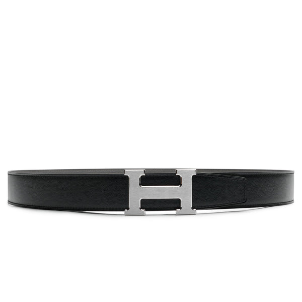 Ceinture Hermès H Buckle Reversible Leather Strap 32mm Noir Étain