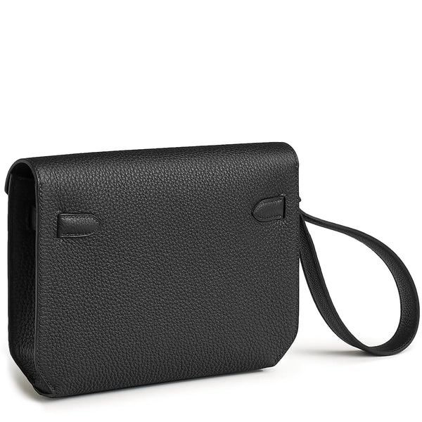 Pochette Hermès Kelly Depeches 25 Togo Monochrome Palladium Hardware — alt