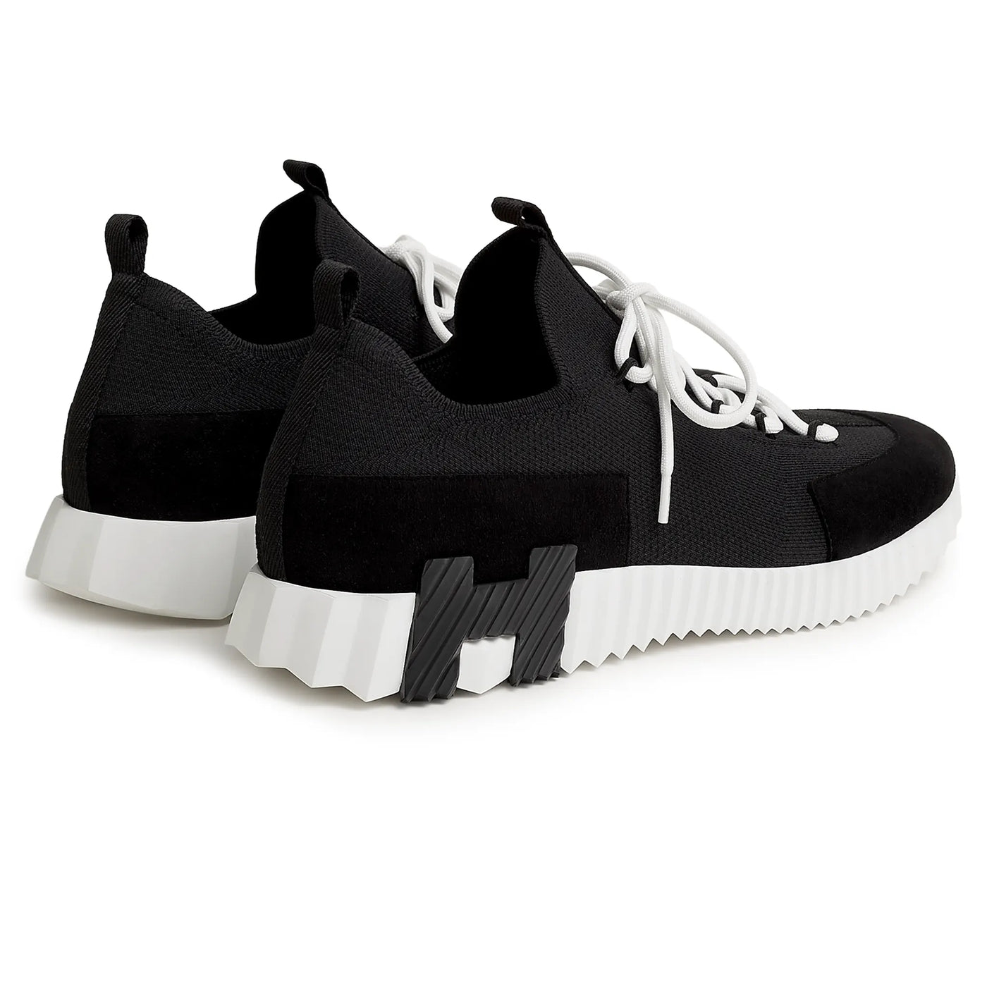 Baskets Hermès Lift Slip-on Noir Blanc — vue 2