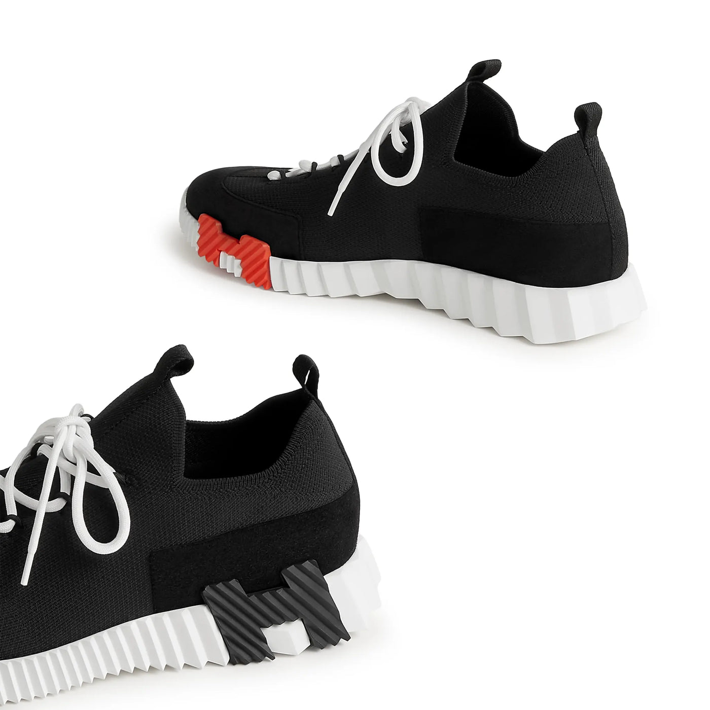 Baskets Hermès Lift Slip-on Noir Blanc — vue 4