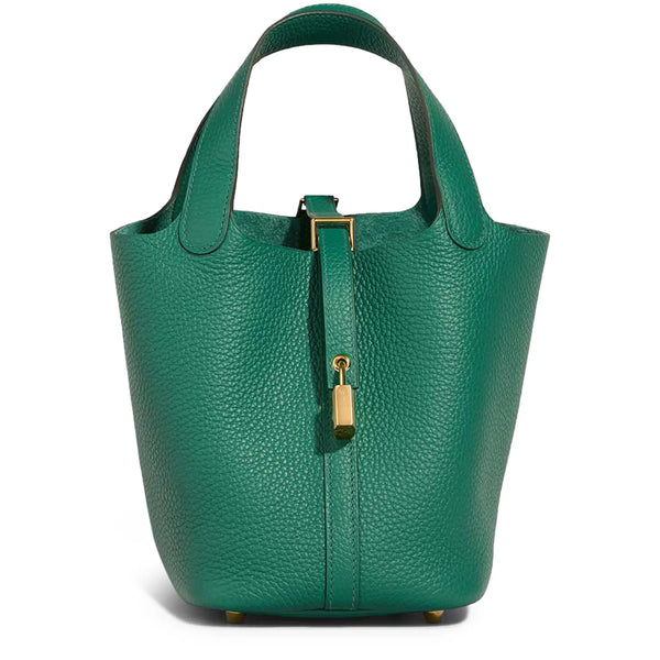 Sac à main Hermès Picotin Lock 18 Vert Clemence Or Hardware