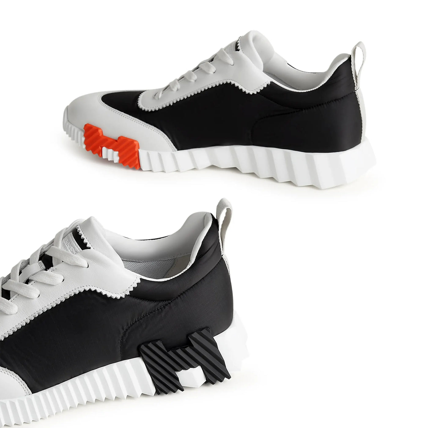 Baskets Hermès Ripstop Bouncing Noir Blanc — vue 5