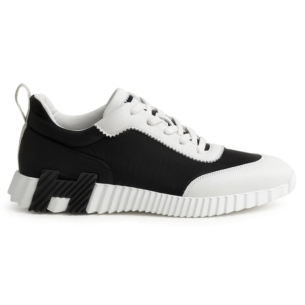 Baskets Hermès Ripstop Bouncing Noir Blanc