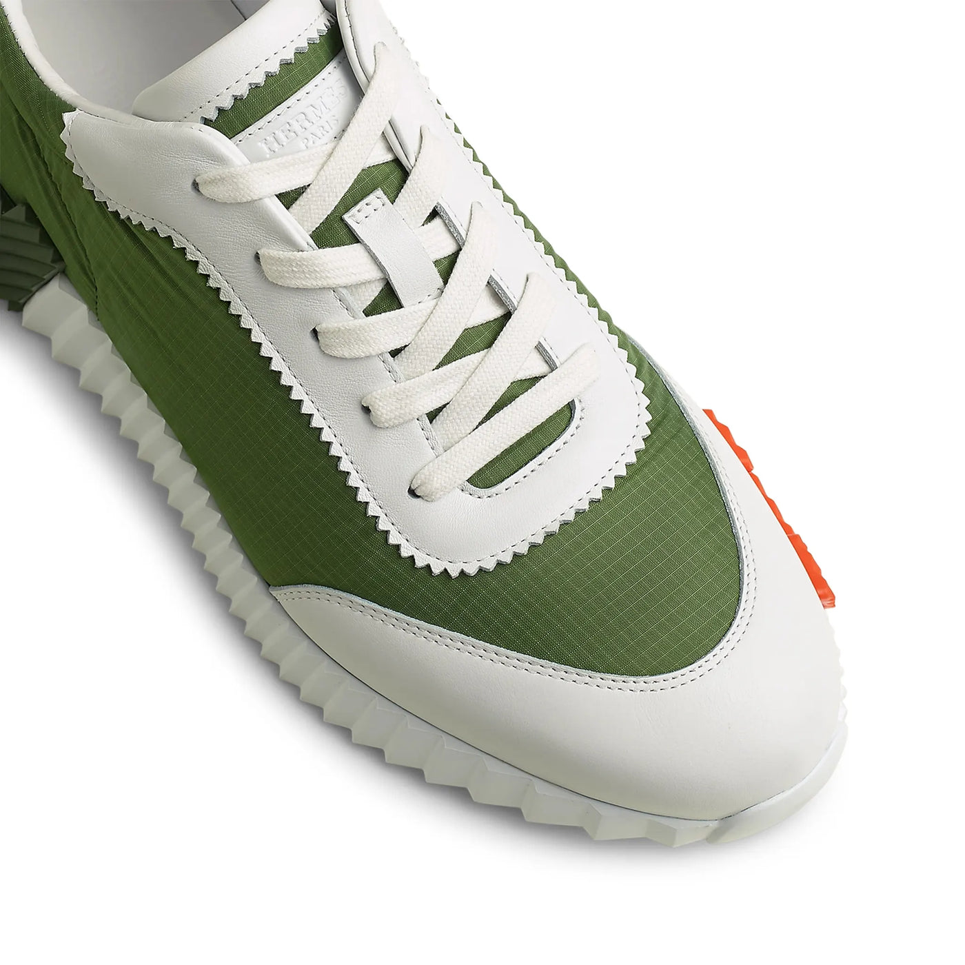 Baskets Hermès Ripstop Bouncing Matcha Blanc — vue 3