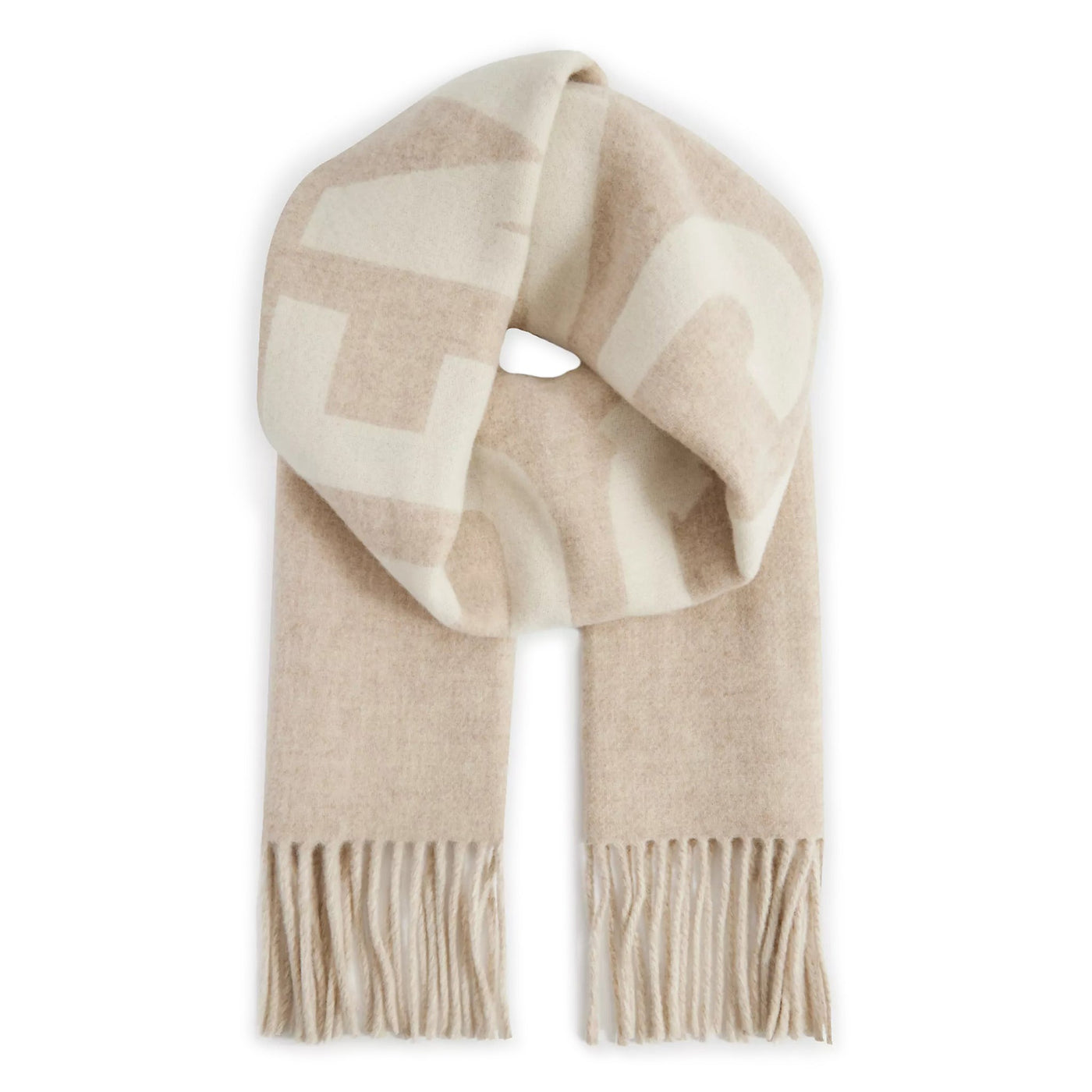 Écharpe Jacquemus L'echarpe Fringe Logo Multi-beige — vue 4