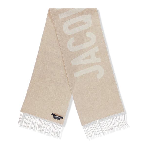Écharpe Jacquemus L'echarpe Fringe Logo Multi-beige