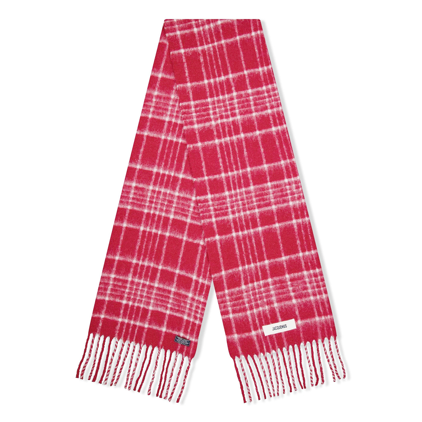 Écharpe Jacquemus L'echarpe Carro Checked Rouge
