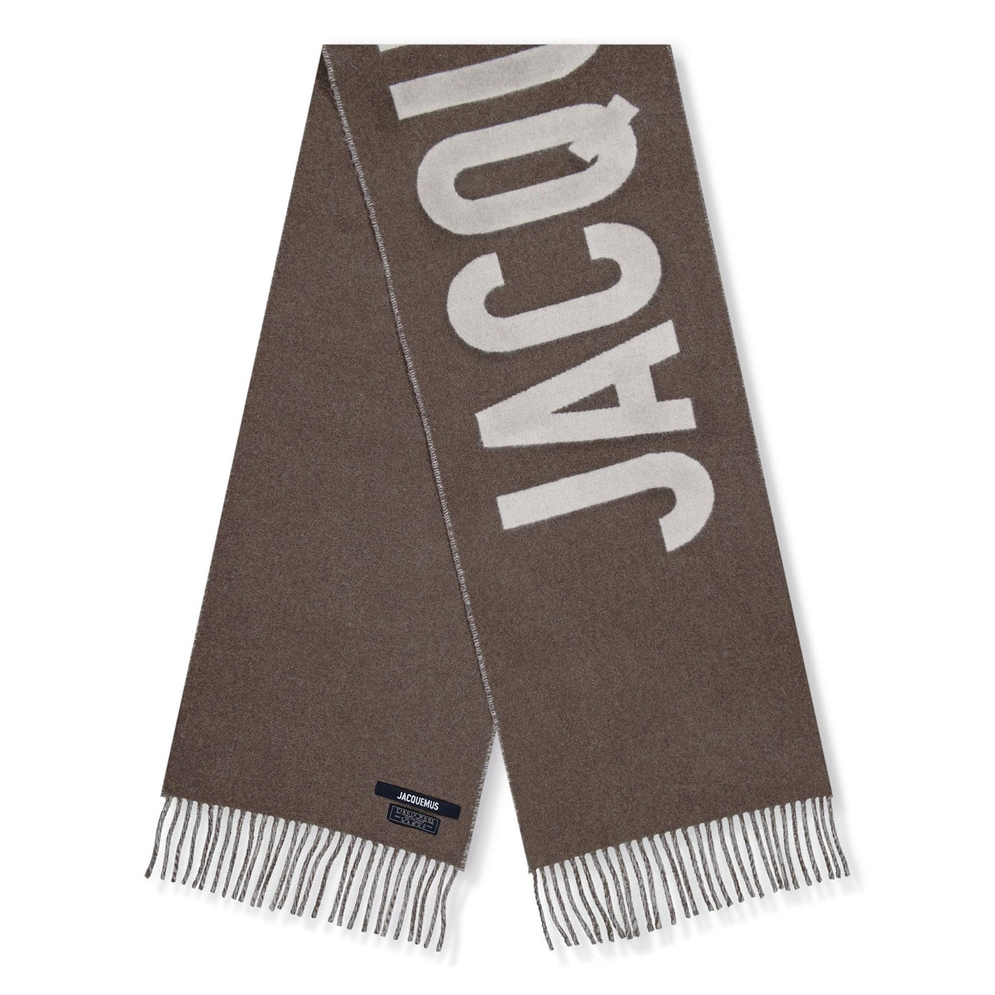 Écharpe Jacquemus L'echarpe Fringe Logo Multi-marron